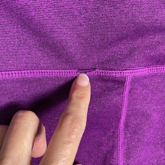 Fabletics Salar Printed PowerHold Leggings Heathered Purple Full Length 29” - Picture 9 of 12